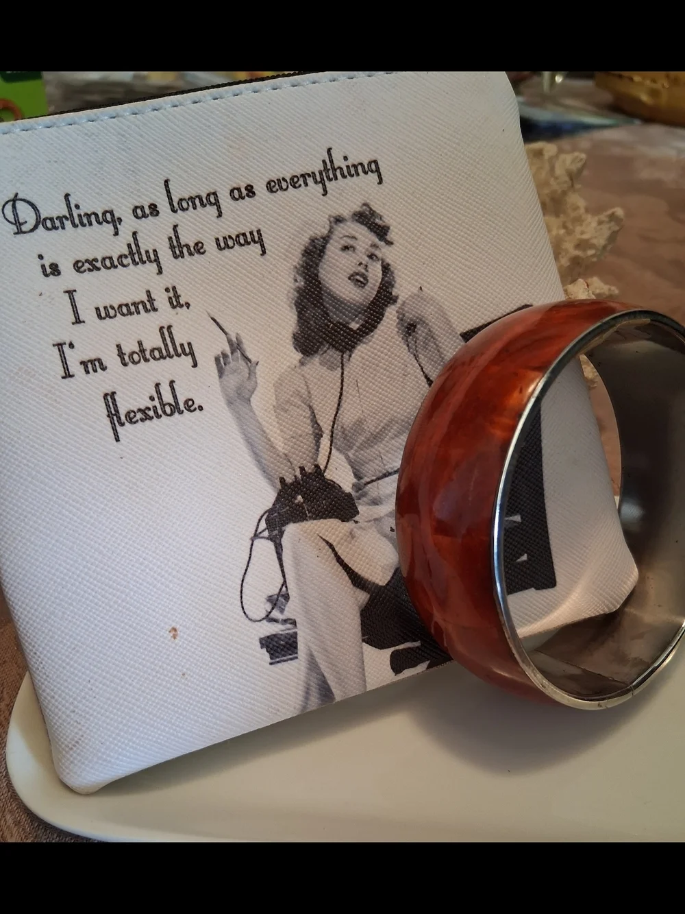 Pier One Red Resin Bangle